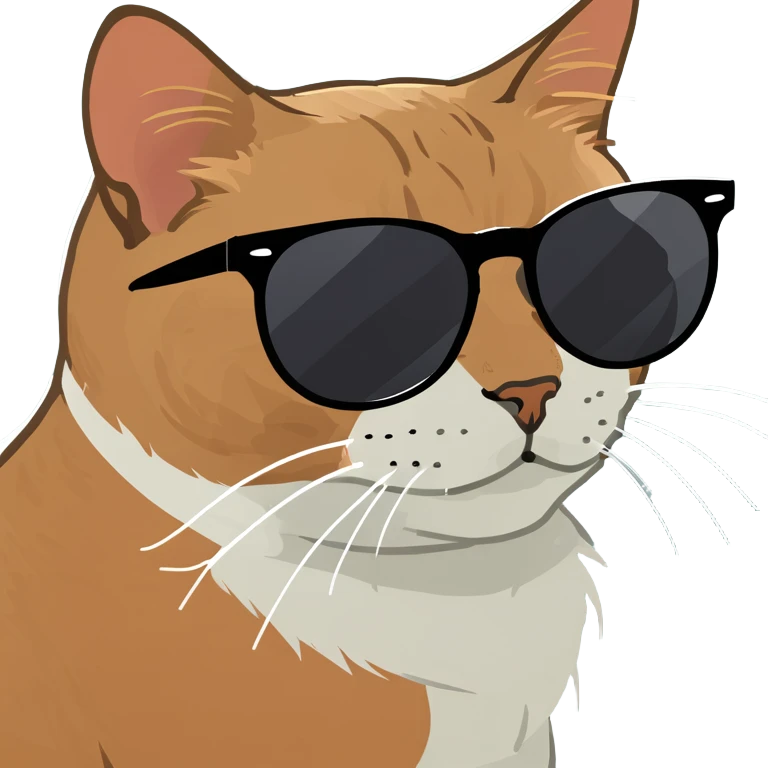 Cat with sunglasses emoji