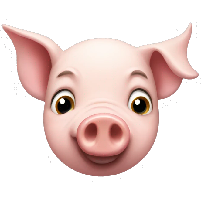 Pig eating emoji