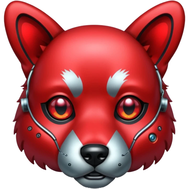 red glitter cyberpunk dog emoji