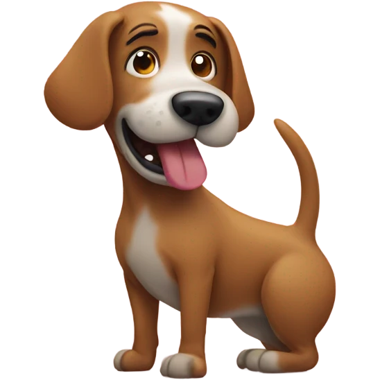 Dog farting emoji