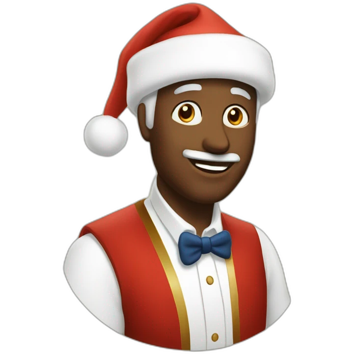 Le père Noël qui fait la fête  emoji