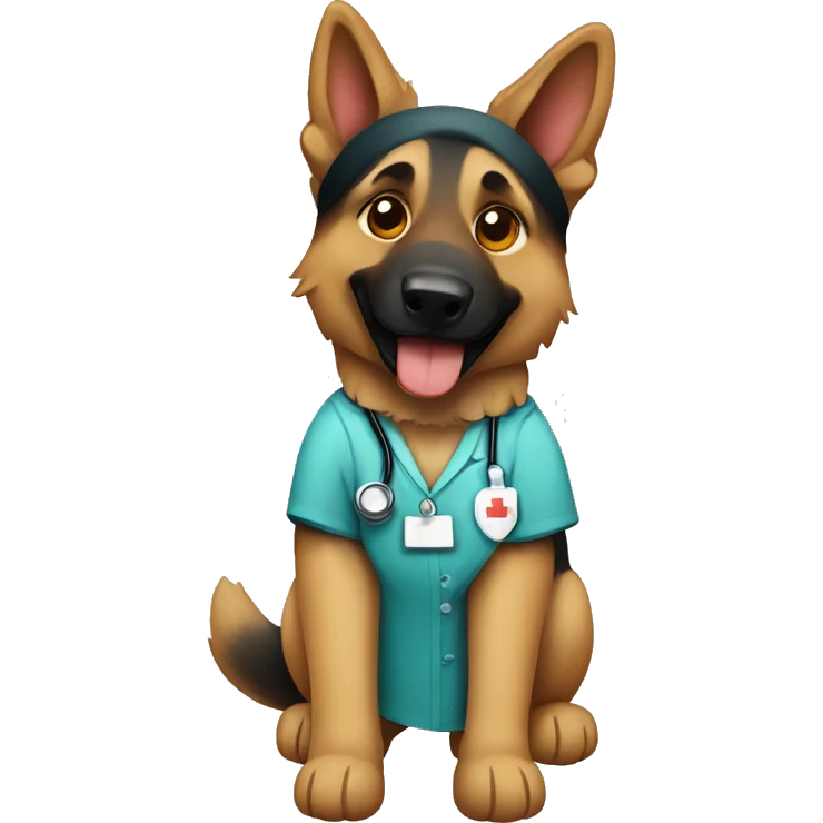 German shepherd nurse emoji