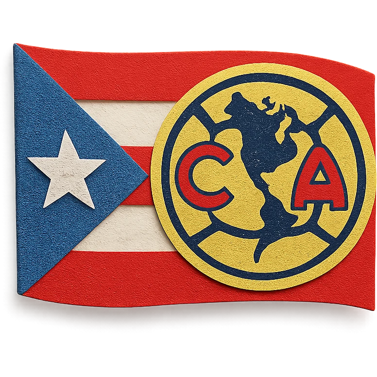 Puerto Rico flag with Club América logo emoji