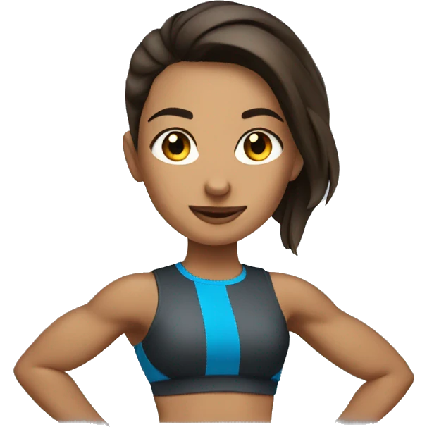 brunette girl at gym emoji