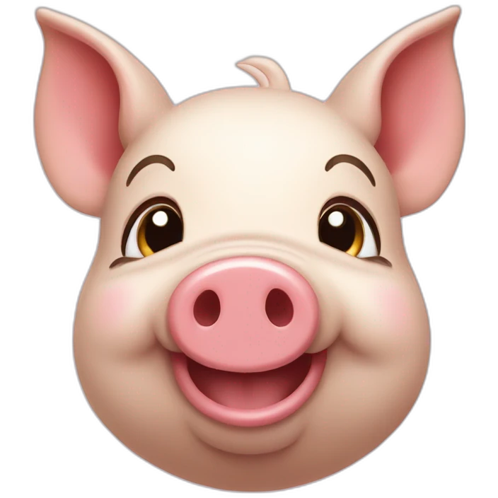 smiley cochon bisous emoji