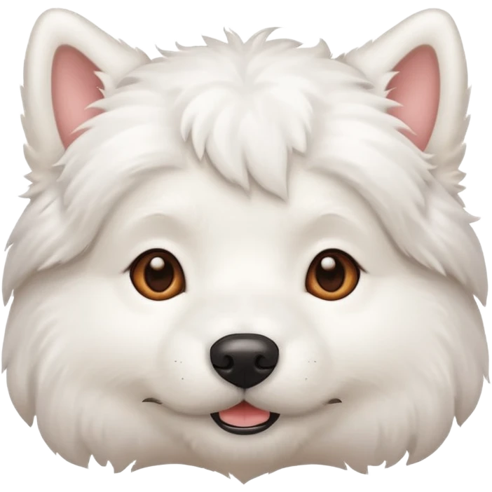 cute white dog emoji