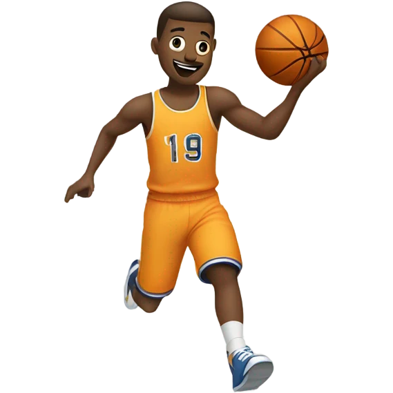 Shooting a basketball emoji