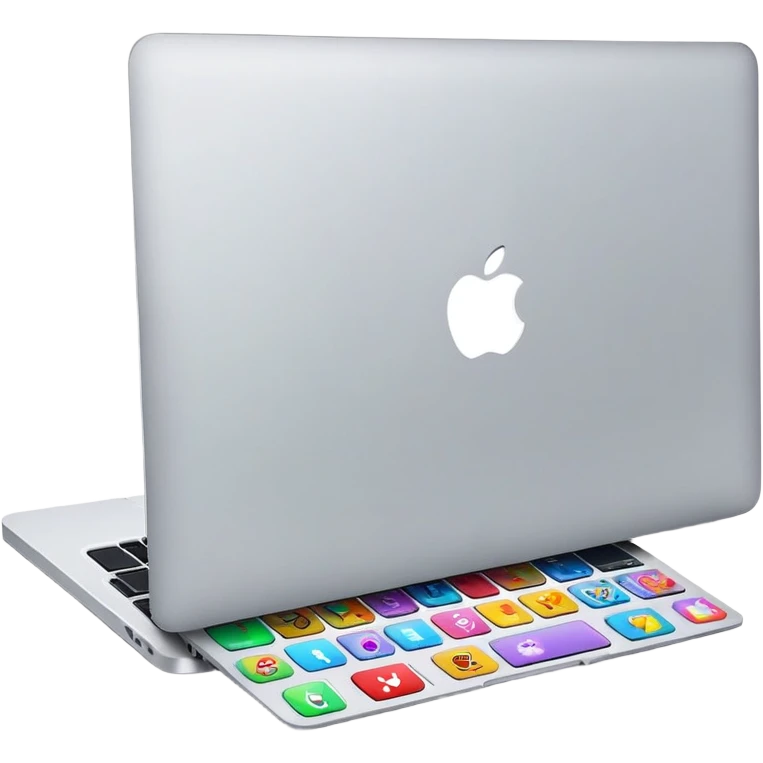 Macbook With stickers  emoji