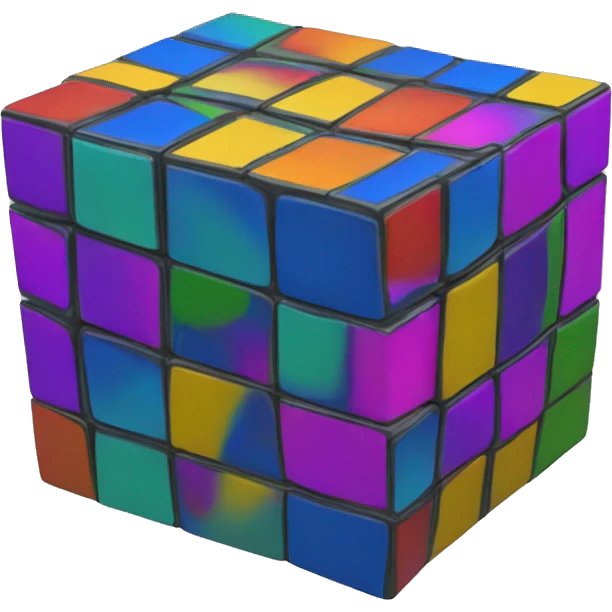 a perfect rubix cube with completed sides emoji