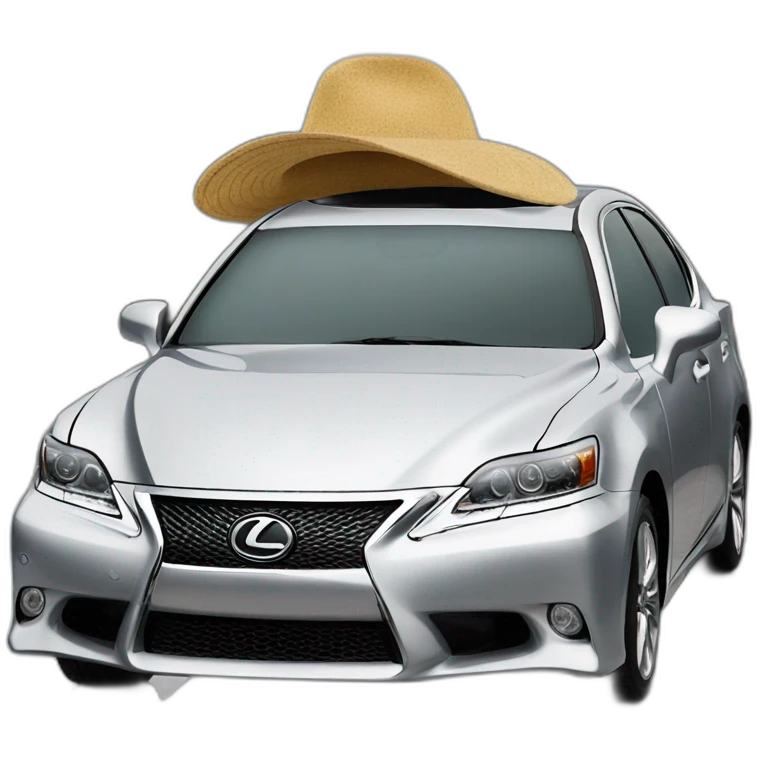 Lexus car logo wearing a hat emoji