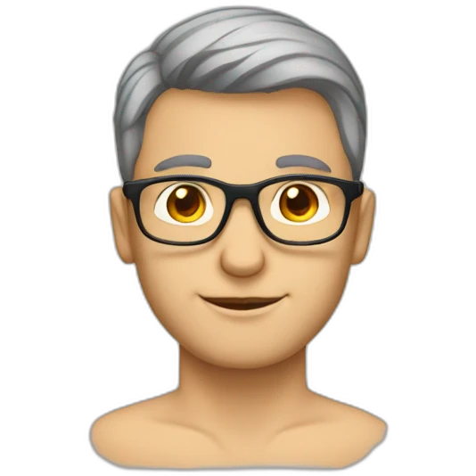 german guy unshaved short hair wearing glasses emoji