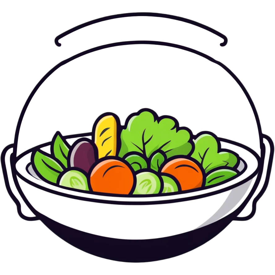 hands holding a salad bowl emoji