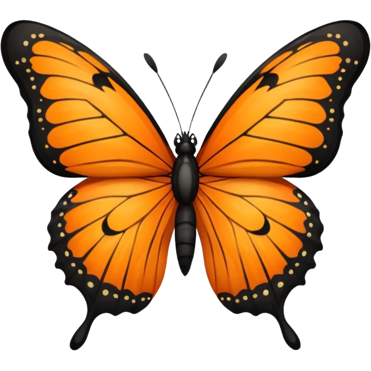 an orange butterfly emoji