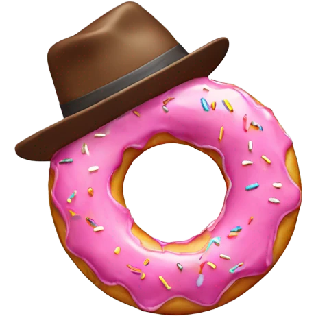 Donut with hat emoji