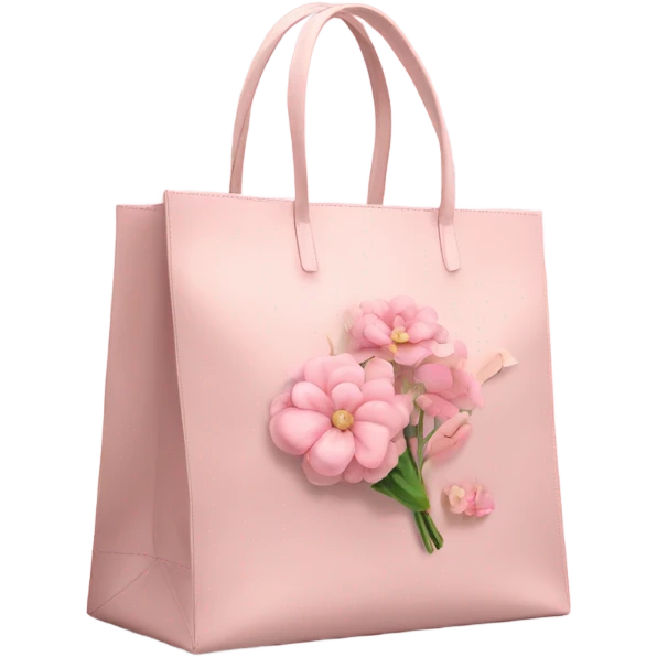 Light pink ep bag with flowers  emoji