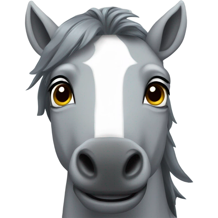 Grey mustang emoji