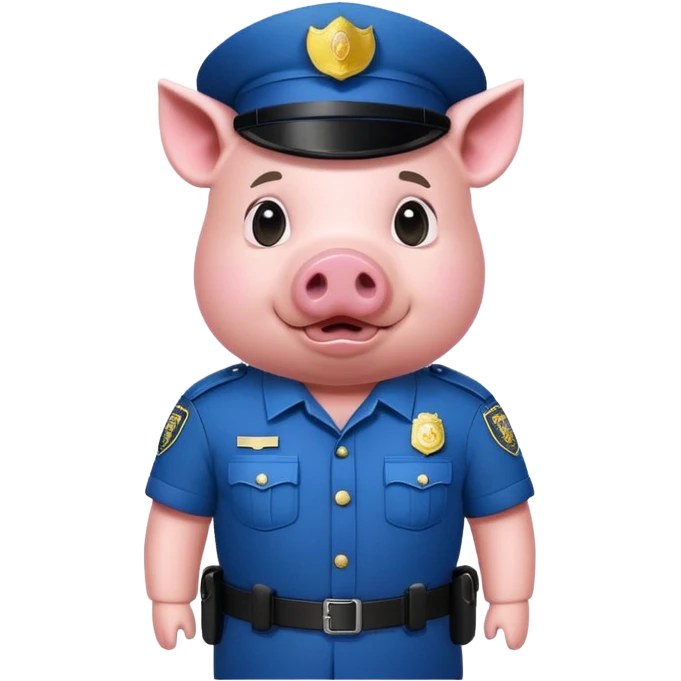 Pig in cop uniform  emoji