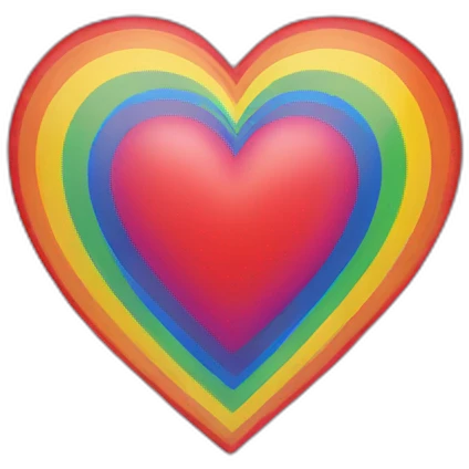 Gay Rainbow heart emoji