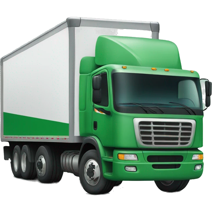 green semi-truck  emoji