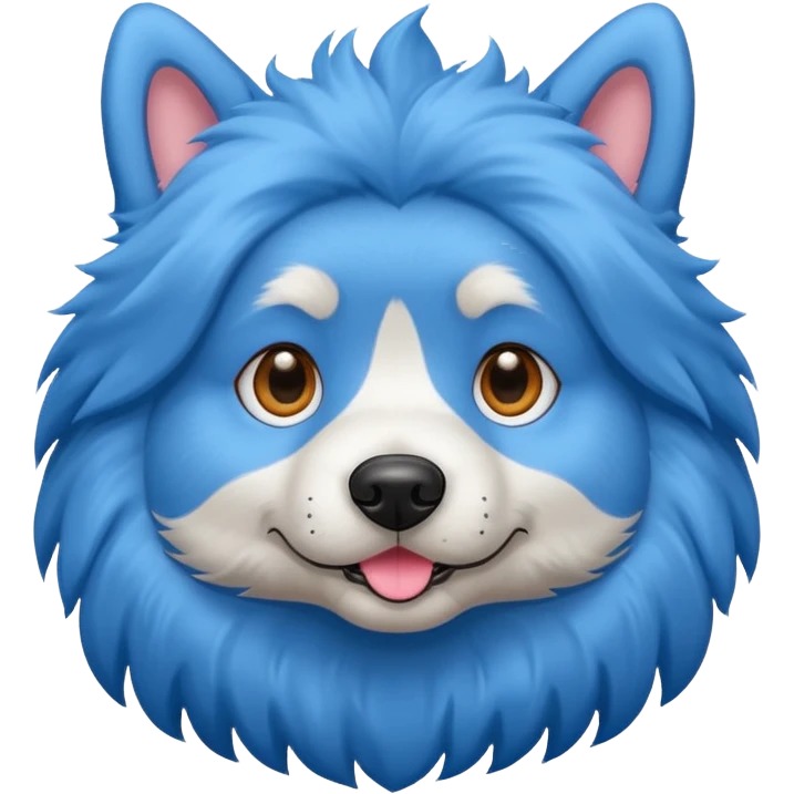Dog blue emoji