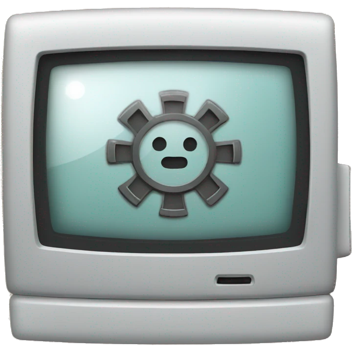 computer with a magnet and a gear emoji