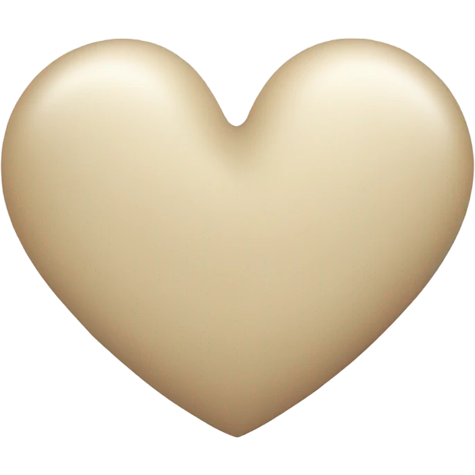 Beige heart  emoji