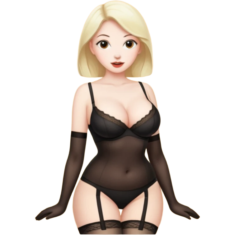 Stocklings and big boobs white emoji