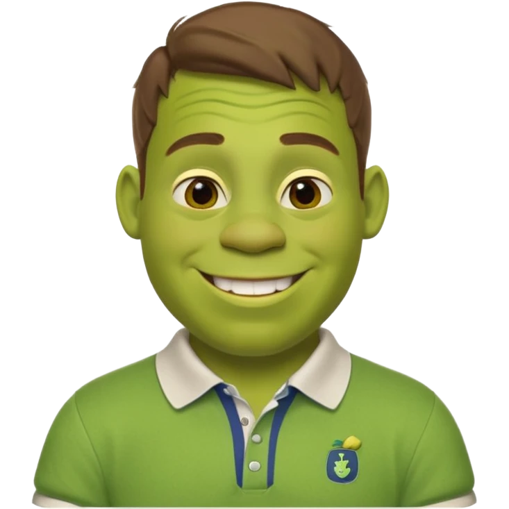 A gorgeous beautiful shrek that is very preppy emoji