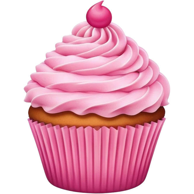 cupcake with pink icing emoji