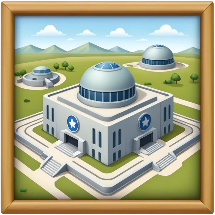 modern military defense facility emoji