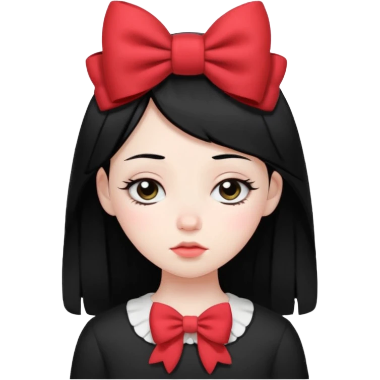 😴🎀عندها شعر اسود بس بشكل بنت تبي تنام emoji