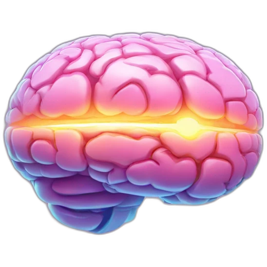 Super Powered Glowing Brain emoji