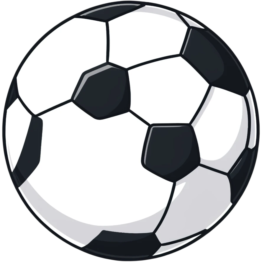 Soccer ball with Arsenal colors emoji