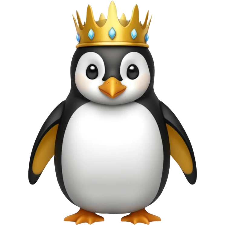 penguin king emoji