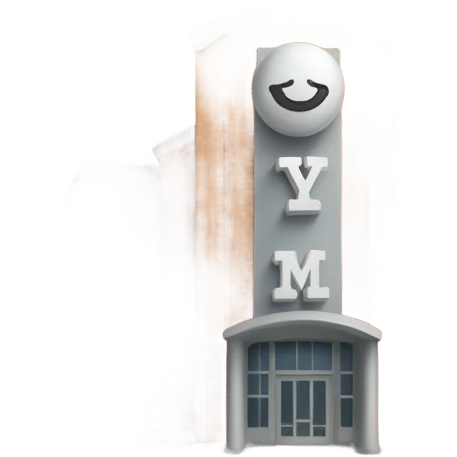  building with gym written on it emoji
