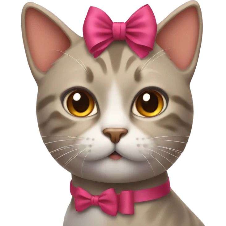 Cat with a bow on its head emoji