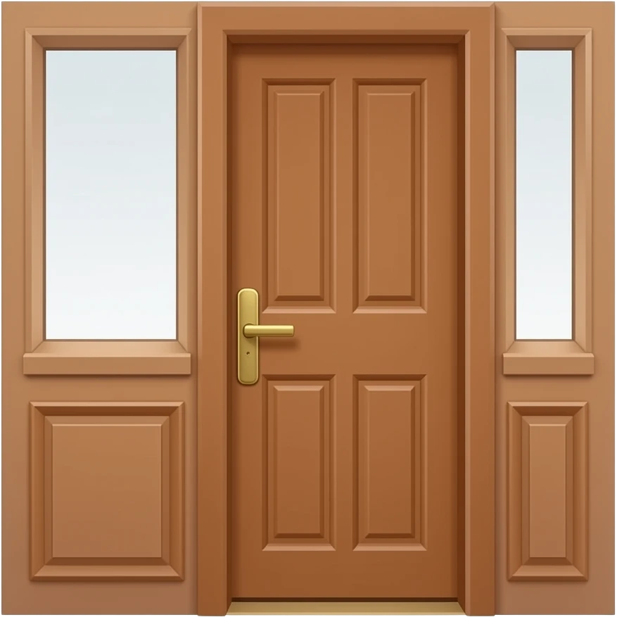 1 open brown door emoji