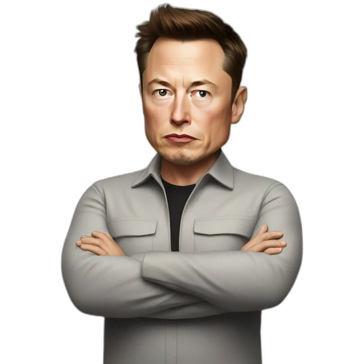 elon musk with angry emoji