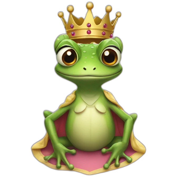 Queen frog in her shawer emoji
