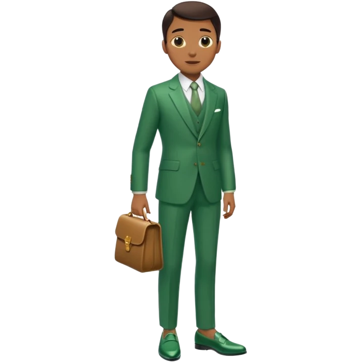 Green suit shoes emoji