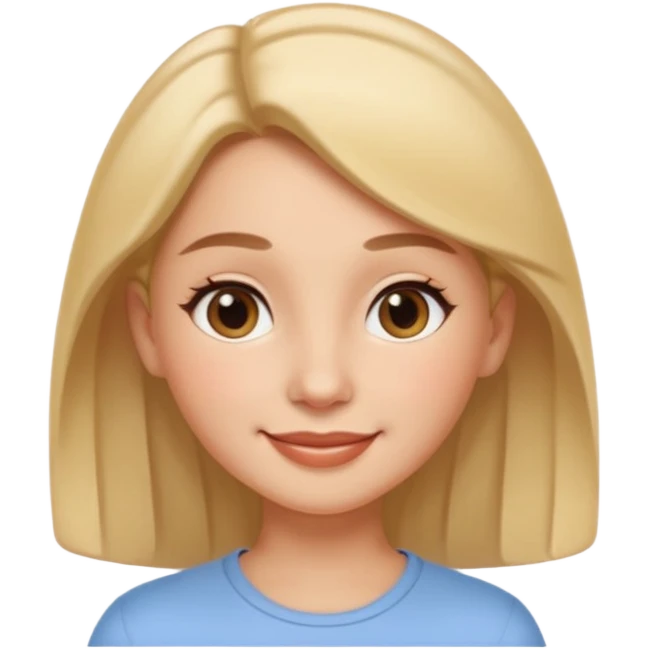 A 3D cartoon woman’s face close-up showing a small shiny nose pin, soft skin tone, gentle smile, smooth lighting, realistic Memoji-style. emoji