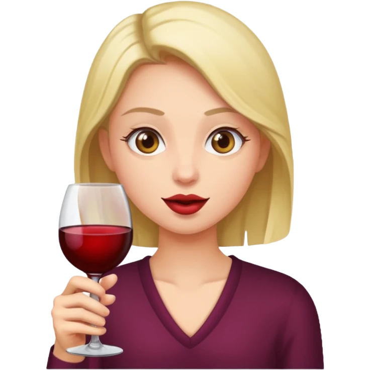 Drinking wine mischievously  emoji