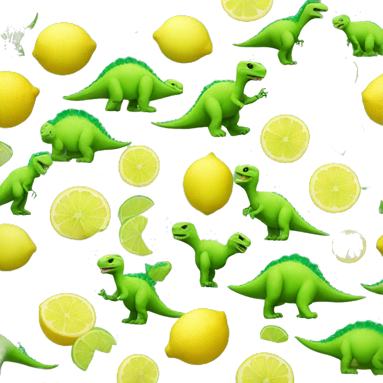 lemon and lime dinosaurs emoji