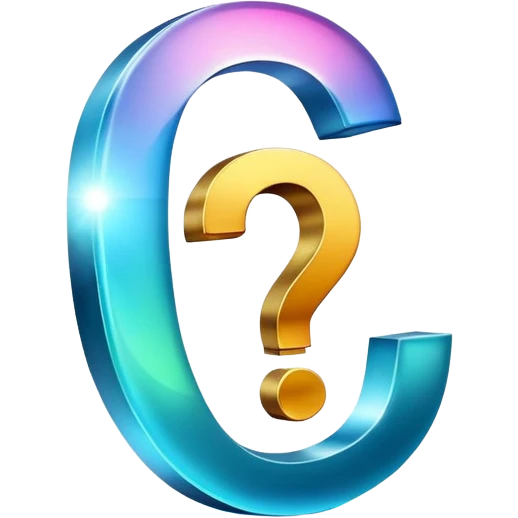 mysterious object with a question mark, glowing aura emoji