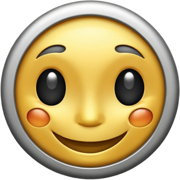 Silver coin smile emoji
