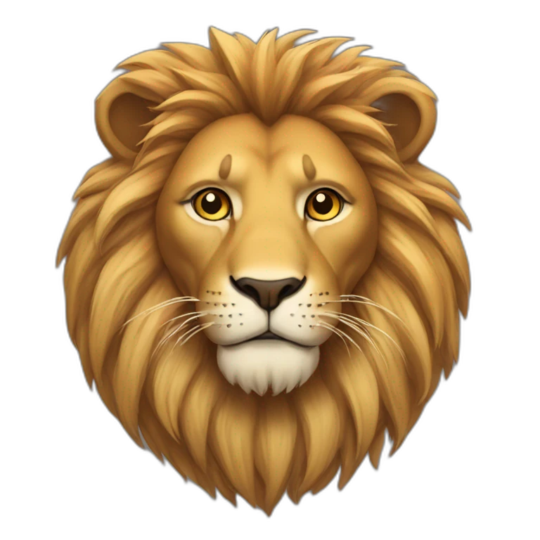 Lion avec chat emoji
