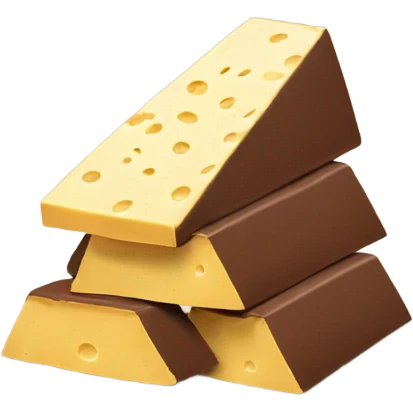 Toblerone with a cheese pile next to it emoji