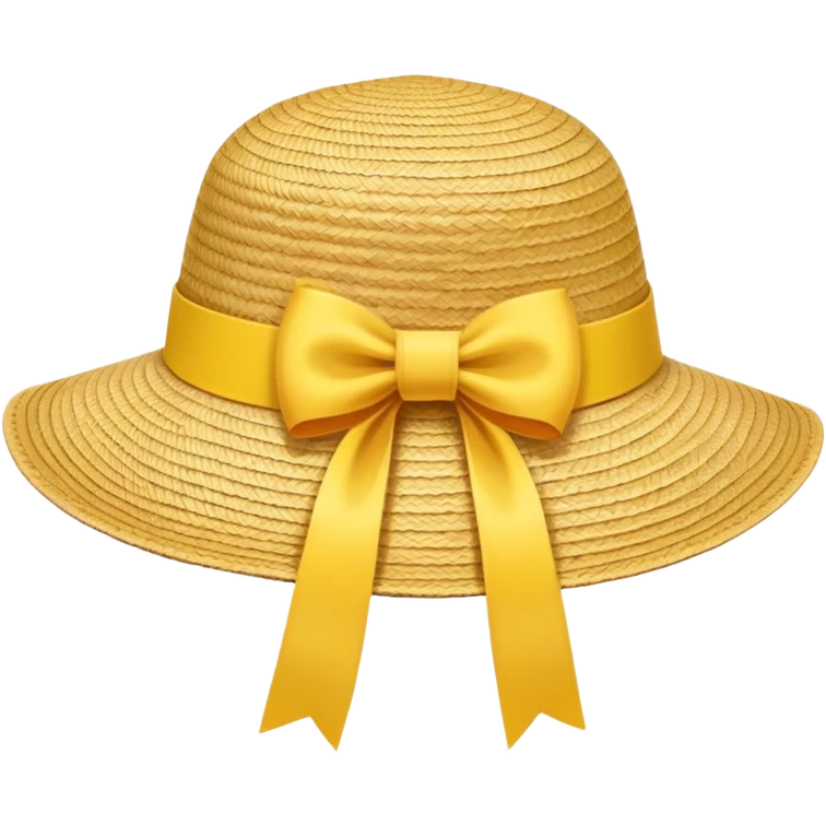 sun hat with a yellow bow emoji