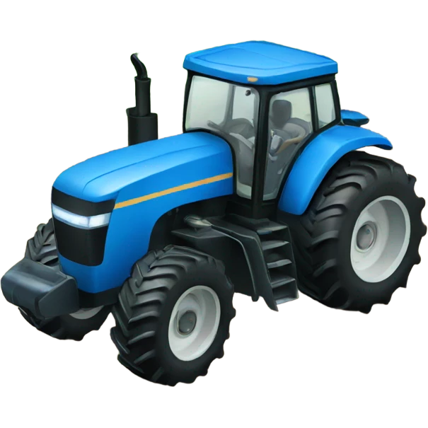Blue tractor emoji