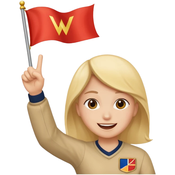 waving victory flag emoji